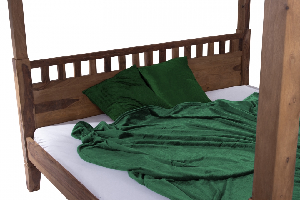 Himmelbett 140x200 cm Massivholzbett Akazie natur Zoe itemprop=
