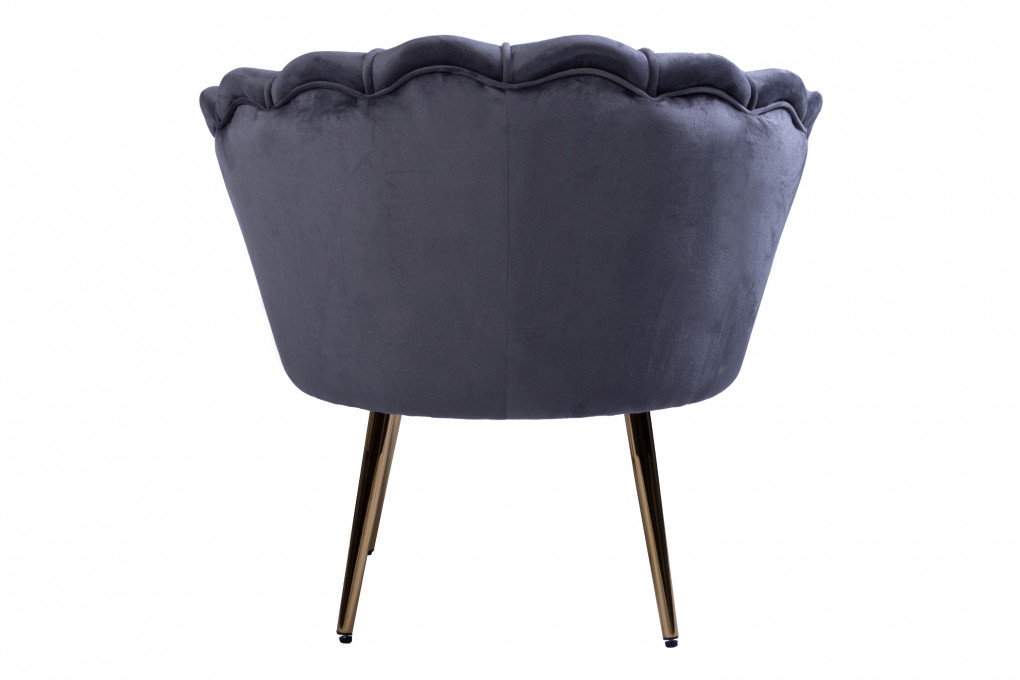  Armlehnsessel Polstersessel Samt Anthrazit Retro-Look BIG CHAIR itemprop=