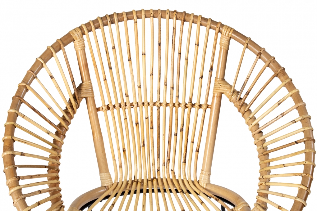 Esszimmerstuhl Korbstuhl Rattan Farbe natur inkl. Sitzkissen GENUA itemprop=
