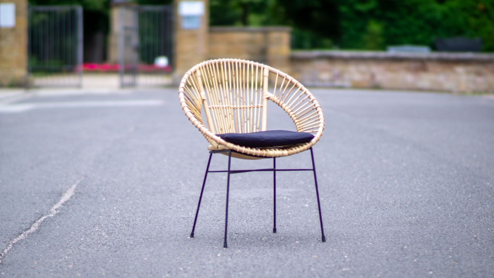 Esszimmerstuhl Korbstuhl Rattan Farbe natur inkl. Sitzkissen GENUA itemprop=
