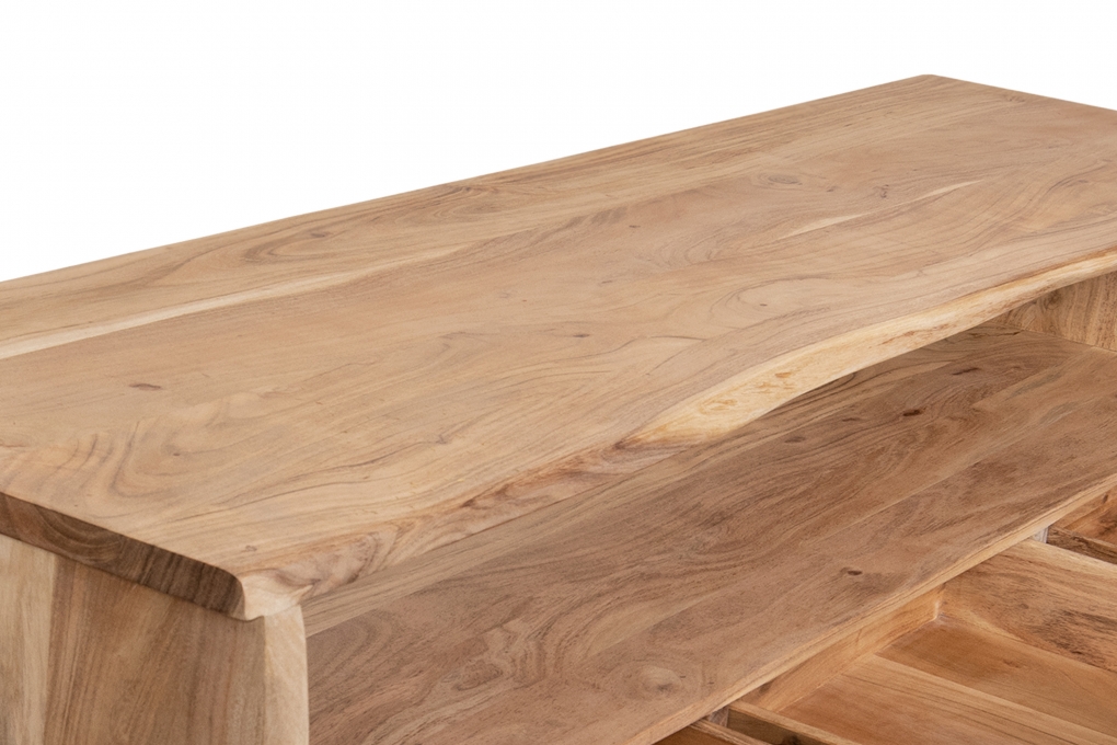 Lowboard TV-Board 160 x 45 x 50 cm Akazienholz massiv naturfarben DAHLIA itemprop=