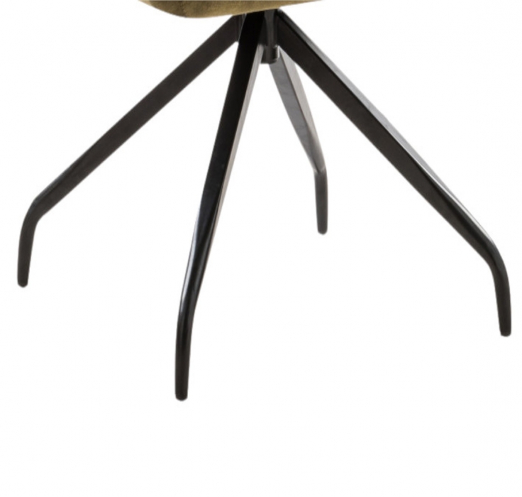 Esszimmerstuhl Armlehnenstuhl mit Absteppungen olivgrün schwarz MALAGA (4er Set) itemprop=