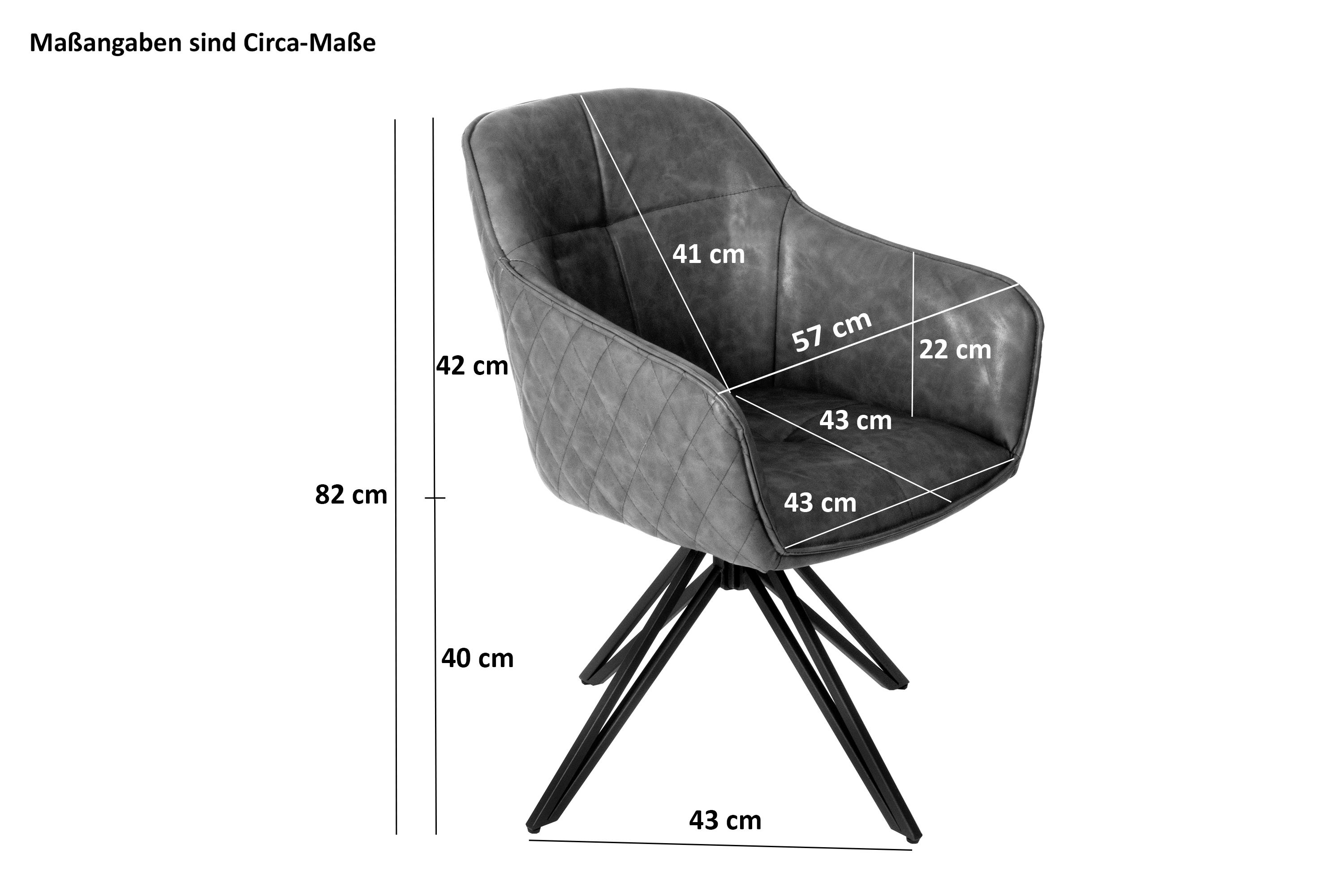 TV Stuhl Gestell Lack Schwarz Seidenmatt aus Alcantara in Schwarz