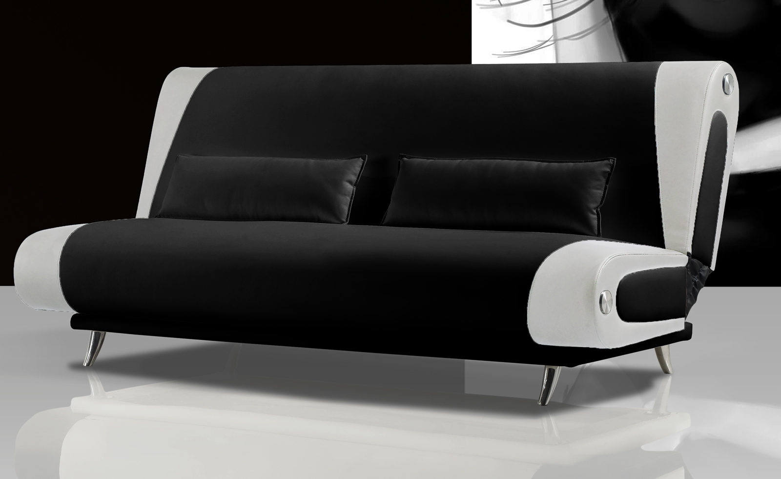 SAM® Schlafsofa schwarz weiß Sofa Milano 200 cm