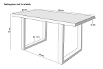 Esstisch Baumkante massiv Akazie Natur 120 x 80 U-Gestell silber CALI