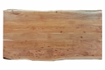 Esstisch Baumkante massiv Akazie Natur 220 x 100 X-Gestell silber CALI