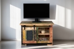 Lowboard TV-Board Truhenschrank Mango massiv vielfarbig 75 x 47 x 50 cm LIBRO