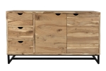 Sideboard Kommode Akazienholz naturfarben massiv 145 x 80 cm Sukhothai