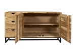 Sideboard Kommode Akazienholz naturfarben massiv 145 x 80 cm Sukhothai