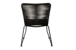Gartenstuhl Outdoor-Seilstuhl Farbe Schwarz mit Eisen-Gestell in schwarz ISRA (4er Set)