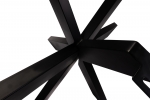 B-Ware Esstisch Baumkante massiv Akazie natur 120 cm Spider-Gestell schwarz QUINCY