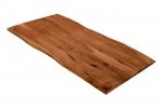 Tischplatte Baumkante Akazie Nuss 120 x 60 cm CURT