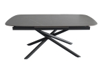 Esstisch Keramik 180 (240) x 90 mit ausziehbar schwarz Mikado-Gestell MELODIE