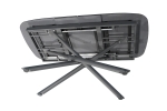 Esstisch Keramik 180 (240) x 90 mit ausziehbar schwarz Mikado-Gestell MELODIE