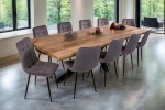 Esstisch Baumkante massiv Mango 300 x 100 Spider-Gestell schwarz CALI