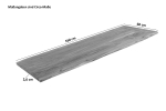  Tischplatte Baumkante Akazie Eiche 160 x 60 cm CURT
