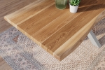 Esstisch Baumkante massiv Akazie natur 280 x 100 Spider-Gestell silber ATLAS