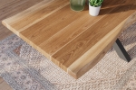 Esstisch Baumkante massiv Akazie natur 240 x 100 Spider-Gestell schwarz ATLAS