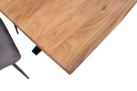 Esstisch Baumkante massiv Akazie eichefarben 280 x 100 cm Spider-Gestell schwarz DEREK
