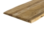 Esstisch Baumkante Akazie massiv eichenfarben 180 x 90 U-Gestell schwarz CALI