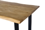 Esstisch Baumkante Akazie massiv eichenfarben 240 x 100 U-Gestell schwarz CALI