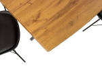 Esstisch Baumkante Holz Nussbaum-Optik 200 x 100 Spider-Gestell silber JOSY