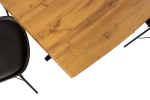 Esstisch Baumkante Holz-Optik Wildeiche 200 x 100 Spider-Gestell schwarz JOSY