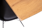 Esstisch Baumkante Holz Wildeiche-Optik 180 x 90 Spider-Gestell weiß JOSY