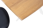 Esstisch Baumkante Holz Wildeiche-Optik 120 x 80 Spider-Gestell weiß JOSY