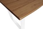 Esstisch Baumkante Holz-Optik Wildeiche 240 x 100 U-Gestell weiß JOSY