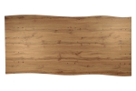 Esstisch Baumkante Holz-Optik Wildeiche 240 x 100 U-Gestell weiß JOSY