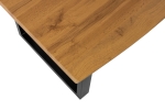 Esstisch Baumkante Holz Wildeiche-Optik 200 x 100 U-Gestell schwarz JOSY