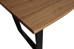 Esstisch Baumkante Holz-Optik Wildeiche 240 x 100 U-Gestell schwarz JOSY