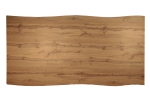 Esstisch Baumkante Holz-Optik Wildeiche 240 x 100 U-Gestell schwarz JOSY