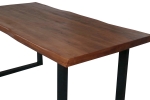 Esstisch Baumkante massiv Mango honigfarben 180 x 90 U-Gestell schwarz CALI