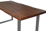 Esstisch Baumkante massiv Mango honigfarben 200 x 100 U-Gestell silber CALI