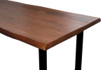 Esstisch Baumkante massiv Mango honigfarben 240 x 100 U-Gestell schwarz CALI