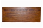 Esstisch Baumkante massiv Mango honigfarben 240 x 100 U-Gestell silber CALI