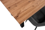 Esszimmertisch Schweizer Kante eckig massiv & geölt Eiche 200x100 schwarz A-Gestell Lotte