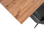 Esszimmertisch Schweizer Kante eckig massiv & geölt Eiche 180x90 weiß U-Gestell Lotte