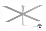 Esstisch Baumkante massiv Akazie Natur 160 x 85 Spider-Gestell silber TIM