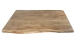 Esstisch Baumkante massiv Akazie Natur 180 x 90 Spider-Gestell silber TIM