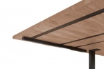Baumkantentisch Akazie stonefarben 120 (200) x 90 cm Ansteckplatten schwarz NORINA