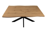 Esstisch Baumkante Holz Nussbaum-Optik 120 x 80 Spider-Gestell schwarz JOSY