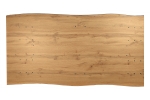 Esstisch Baumkante Holz Nussbaum-Optik 180 x 90 Spider-Gestell schwarz JOSY