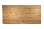 Esstisch Baumkante Holz Wildeiche-Optik 220 x 100 Spider-Gestell schwarz JOSY