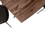 Esstisch Baumkante Holz-Optik Nussbaum 200 x 100 Spider-Gestell silber JOSY