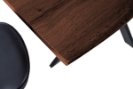 Esstisch Baumkante Holz-Optik Nussbaum 120 x 80 Spider-Gestell schwarz JOSY