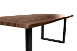 Esstisch Baumkante Holz-Optik Nussbaum 200 x 100 U-Gestell schwarz JOSY