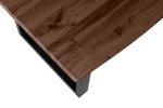 Esstisch Baumkante Holz-Optik Nussbaum 200 x 100 U-Gestell schwarz JOSY